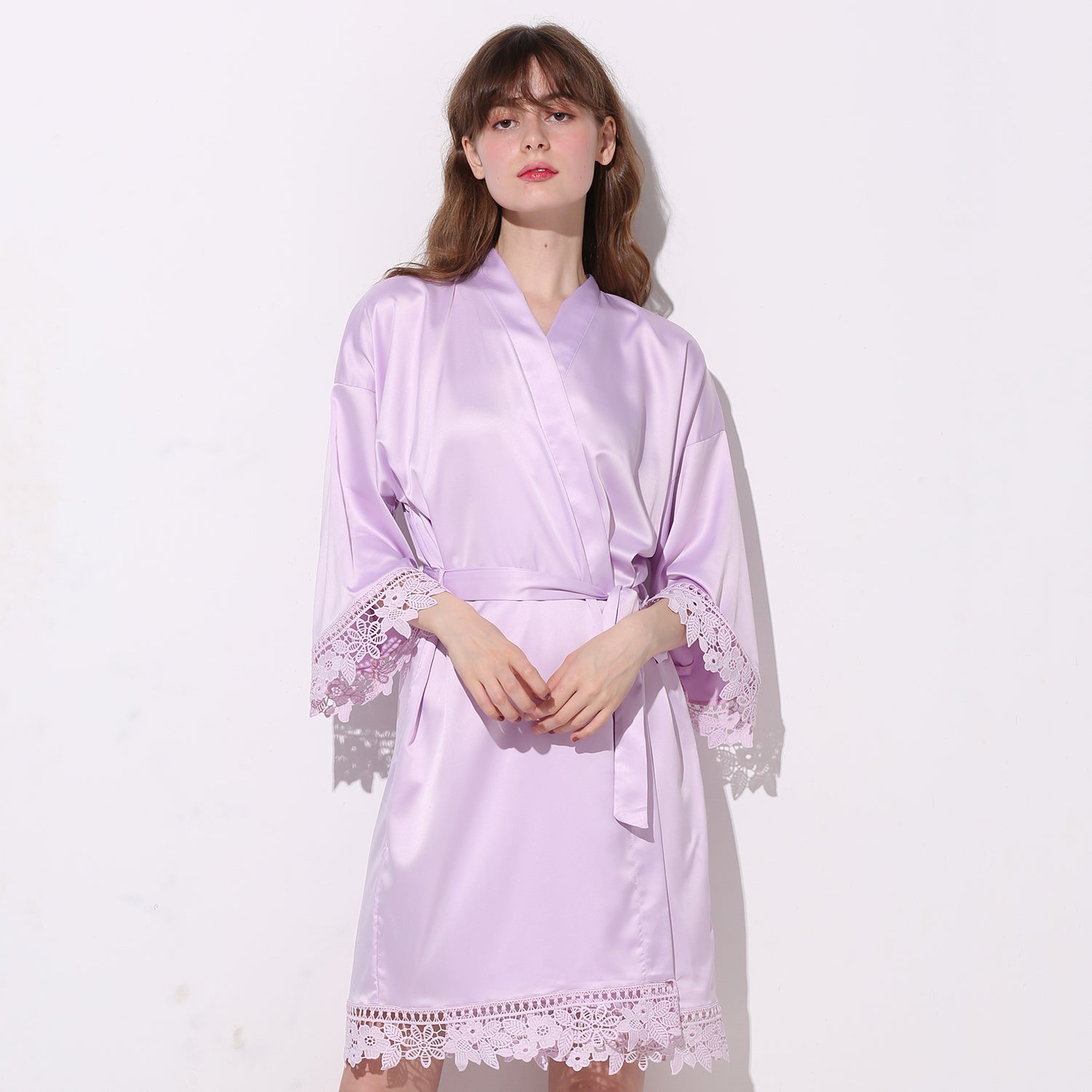 Female lace dress robe