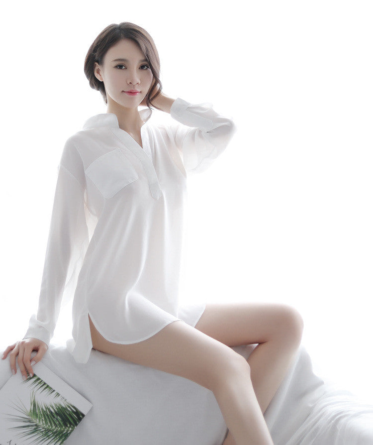 Sheer long female nightdress